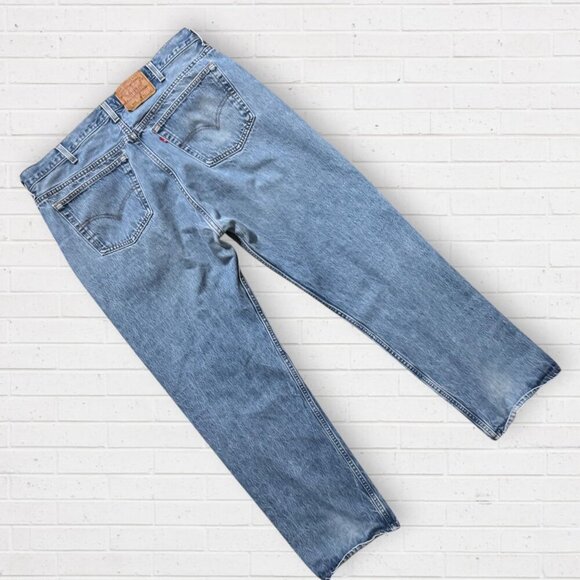 LEVI'S 501 Vintage 90s Mens 1995 Button Fly 100% Cotton Denim Jeans USA 42 x 32 - Picture 1 of 14
